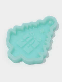 Цена за 2 шт. Силиконовый молд Ёлочка с подарками, 8?5,8?0,8 см, бирюзовый - Simaland фото 2