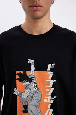 Свободная футболка с круглым вырезом и короткими рукавами Dragon Ball - Defacto фото 5