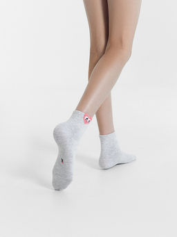 Цена за 5 пар! Носки детские белые с объемным рисунком в виде сердца - Mark formelle фото 6