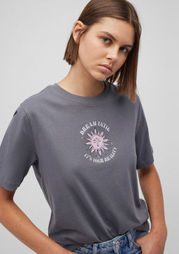 Bask?l? Antrasit Tisort