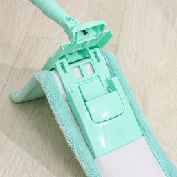 Швабра для мытья пола плоская Доляна, насадка из микрофибры 40?10 см, телескопическая стальная ручка 68(122) см  фото 5