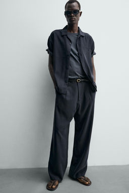 PANTAL?N FLUIDO RELAXED FIT / Gris azul - Zara фото 5