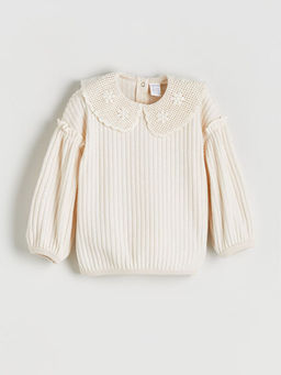 Bebe Yaka K?z Bebek Sweatshirt ve Tayt Pantolon 2li