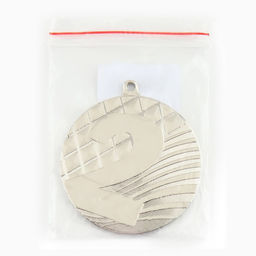 Медаль призовая 002 диам 5см. 2 место. Цвет сер. Без ленты - Командор фото 4