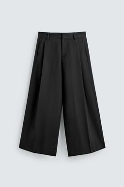 WIDE-LEG PLEATED TROUSERS - Zara фото 7