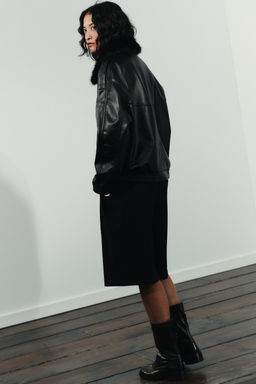 JACKET WITH DETACHABLE FAUX FUR COLLAR - Zara фото 6