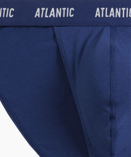 ATLANTIC 3MP-1576 Трусы танга Tango - набор 3 шт. темно-синий + темно-голубой + светло-зеленый  фото 4