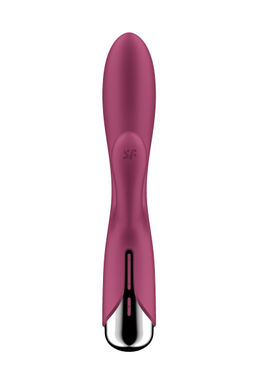 Вибратор-кролик с ротацией Satisfyer Spinning Rabbit 1, силикон, бордовый, 20,5 см