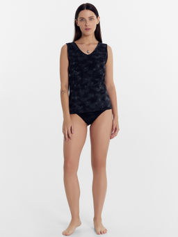 Майка женская черно-фиолетовая в технике тай-дай - Mark formelle фото 2