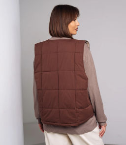 Жилет #КТ8358, коричневый