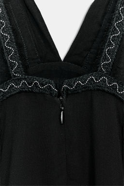 VESTIDO BORDADOS ABALORIOS ZW COLLECTION / Negro - Zara фото 7