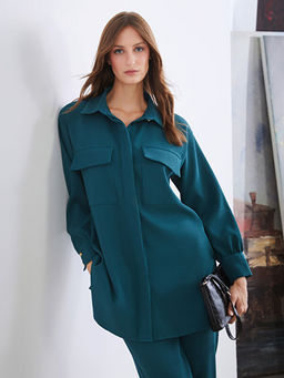Oversize Kadife Kad?n G?mlek Tunik