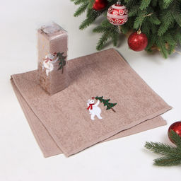 Полотенце махровое Этель Белый мишка 30х60 см, 340 г/м2, 100% хл