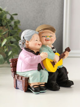 Фигурка полистоун «Дедуля играет на гитаре для бабули», 12×9×12 см