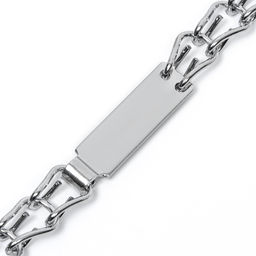 Ошейник - удавка с табличкой под гравировку, плетённый, 40 см, толщина проволоки 2 мм - Пижон фото 3