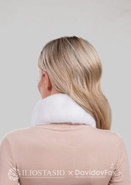 Шарф-воротник норка белый