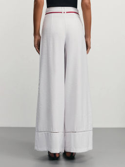 Широкие брюки из вискозы со шнурком / Zarina  фото 5