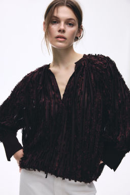 Blusa en tejido jacquard - H&m фото 2