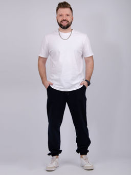 Джоггеры "Джереми 5" синие, футер с лайкрой