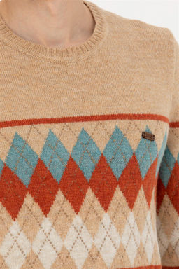 Мужской свитер песочного меланжа - U.s. polo assn фото 14