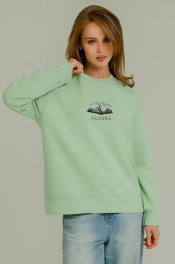 Арт.15112 Свитшот женский 44-52 (5 шт) Цвет:салатовый