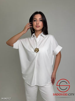 Блузка женская с брошкой - Bruno фото 7