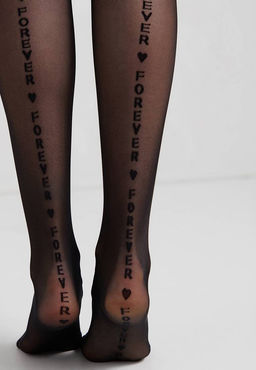 Колготки фантазийные CONTE Колготки с надписью Forever nero