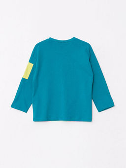 Bisiklet Yaka Uzun Kol Pamuklu Erkek Bebek Ti??rt - Waikiki фото 2