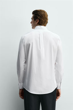 CAMISA REGULAR FIT ALGOD?N / Blanco - Zara фото 3