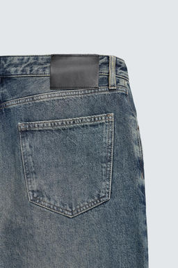 JEANS FLARE FIT LAVADO MANCHAS / Azul tinta - Zara фото 14