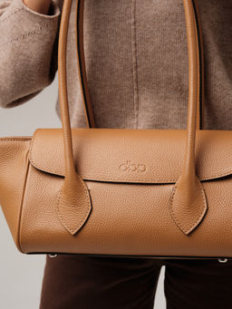 Кожаная сумка Viki DBR 31341 оранжевый миндаль фото 9