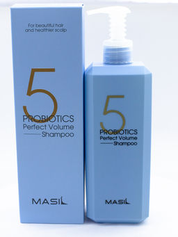 MASIL - ШАМПУНЬ ДЛЯ ВОЛОС И КОЖИ ГОЛОВЫ С ПРОБИОТИКАМИ 5 PROBIOTICS PERFECT VOLUME SHAMPOO, 500 ML  фото 2