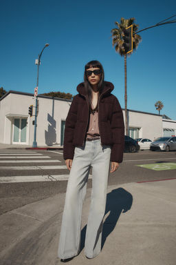 CABLE KNIT HOODED ANORAK