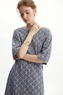 ЕВТ 5072/бежевый,ромбы-елочка платье жен