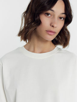 Футболка женская в молочном цвете - Mark formelle фото 4