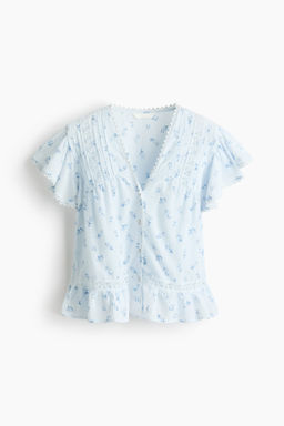 Blusa con inserciones de encaje - H&m фото 2