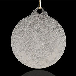 Медаль призовая 004 диам 5 см. 2 место. Цвет сер. С лентой - Командор фото 4