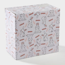 Менажница 3 ячейки Доляна «Зайка в капусте», 22.5×20.5×10 см, цвет зелёный