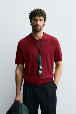 TEXTURED KNIT POLO SHIRT - Zara фото 2