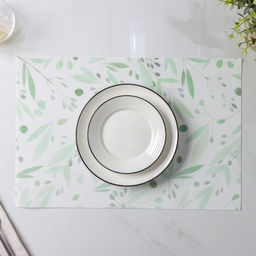 Набор салфеток сервировочных Доляна Акварель, 4 шт, 4530 см, цвет зеленый  фото 2