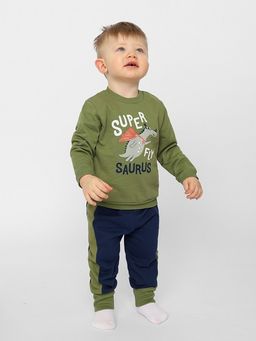 CRB wear/CSNB 90166-34-354 Комплект для мальчика (джемпер, брюки),оливковый/Ex.Cherubino