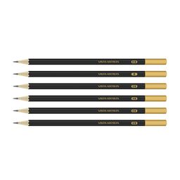 VISTA-ARTISTA Academia VAGPS-6 Чернографитные карандаши набор заточенный 8 х 6 шт. ассорти HB-8B - Kanzy фото 4