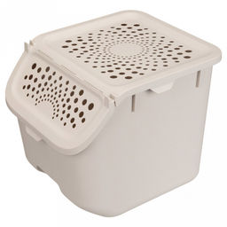 Контейнер для овощей и корнеплодов пластмассовый 7,8л, 27,5х24х24см, светло-бежевый, Phibo (Россия)