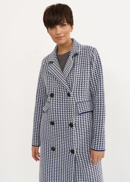 Conso/KPM 210705 - white/dark blue Пальто Трикотажное фото 2