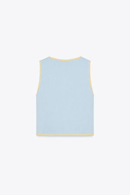 KNIT TOP WITH CONTRAST TRIMS - Zara фото 5