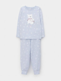 К 1637/голубой хрусталь,первые снежинки пижама дет