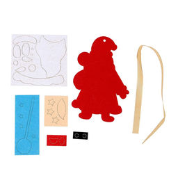 Цена за 2 шт. Ёлочная подвеска из фетра своими руками на новый год «Дед Мороз», набор для творчества