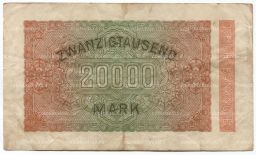 Банкнота 20000 марок 1923 года Германия