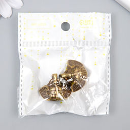 Цена за 2 шт. Уголок (ножка) для шкатулки пластик Голова слона бронза 2,8х2,3 см - Арт узор фото 4