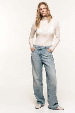 Straight Leg High Waist Jeans - H&m фото 2